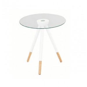 Table basse scandinave bois et verre