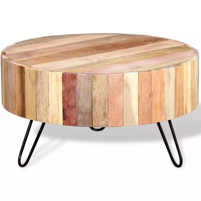 Table basse scandinave bois massif