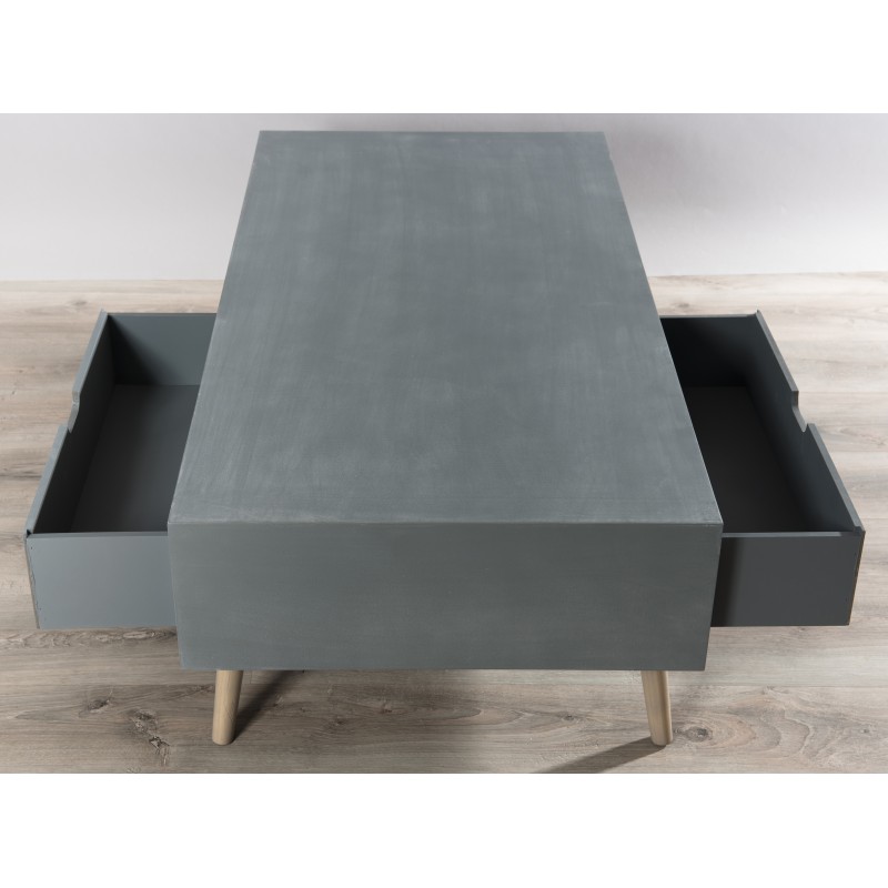 Table basse scandinave effet beton