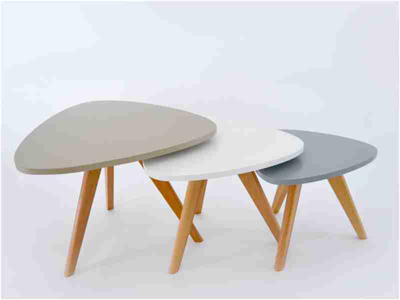 Table basse style scandinave jaune