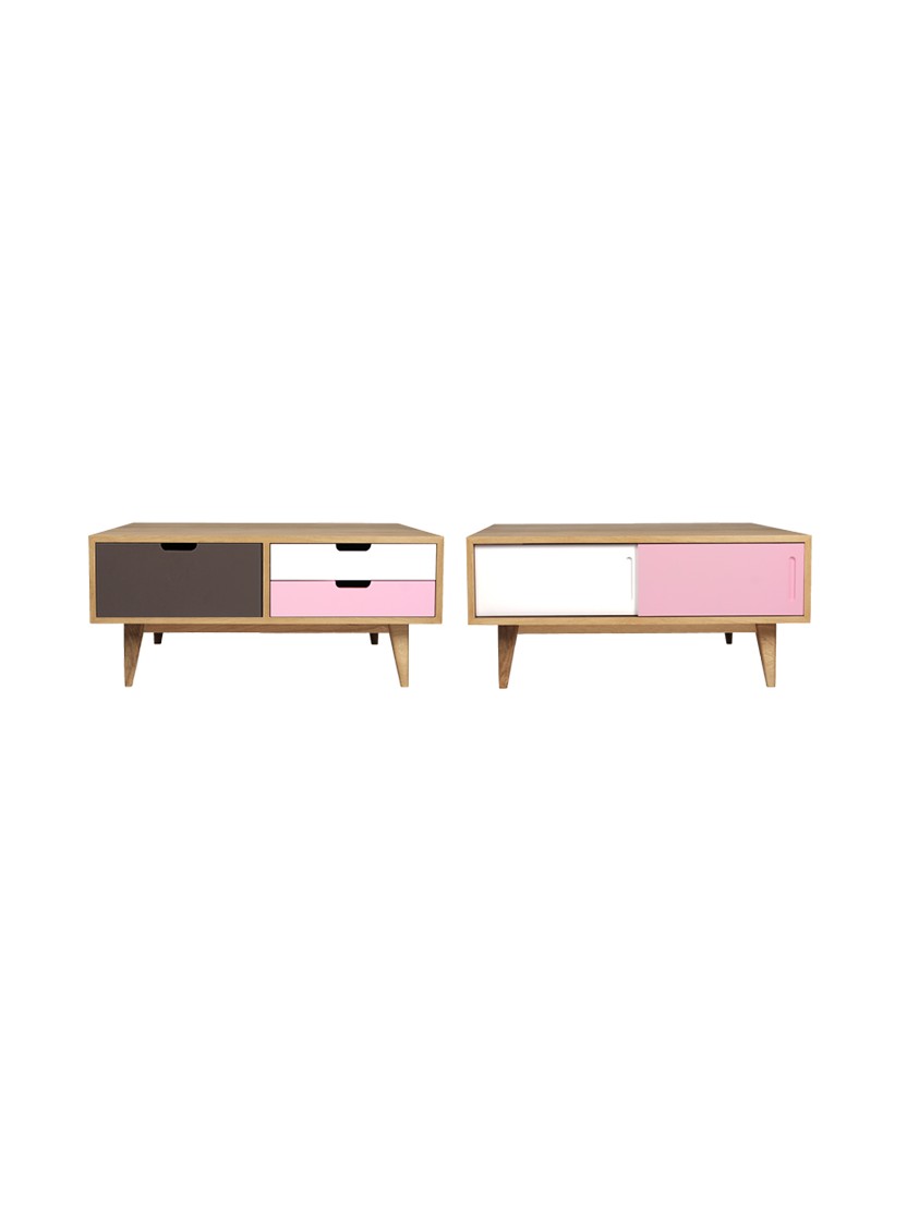 Table basse scandinave violet
