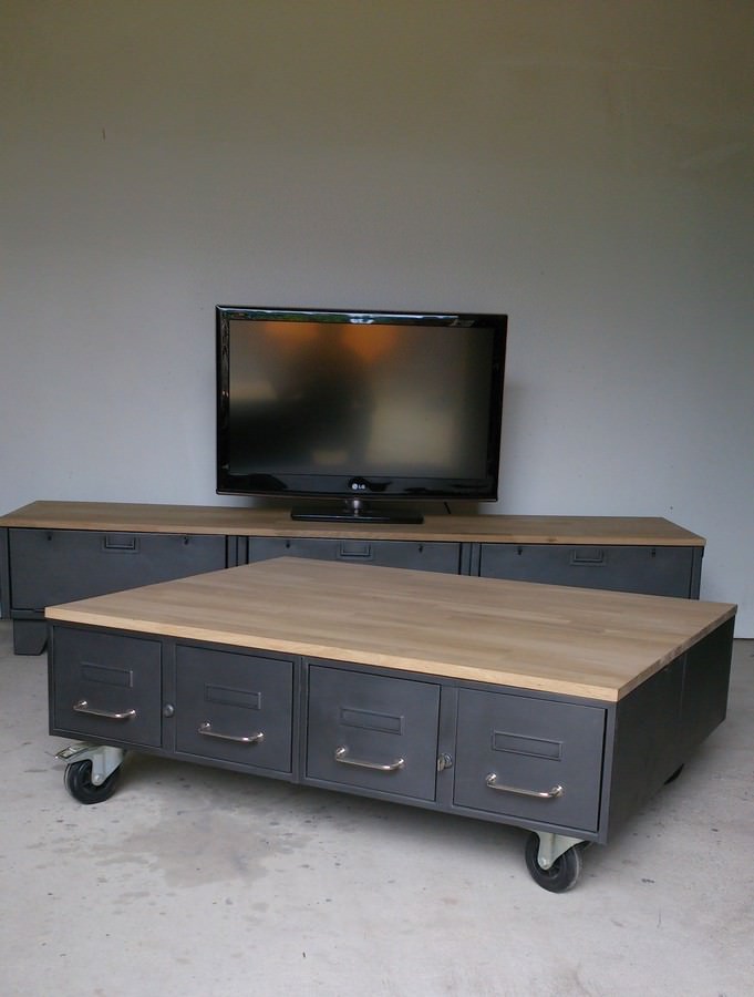 Table basse relevable style ancien