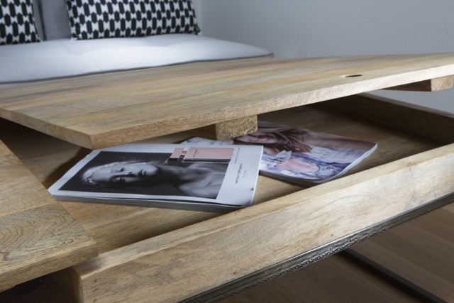 Table basse relevable industriel