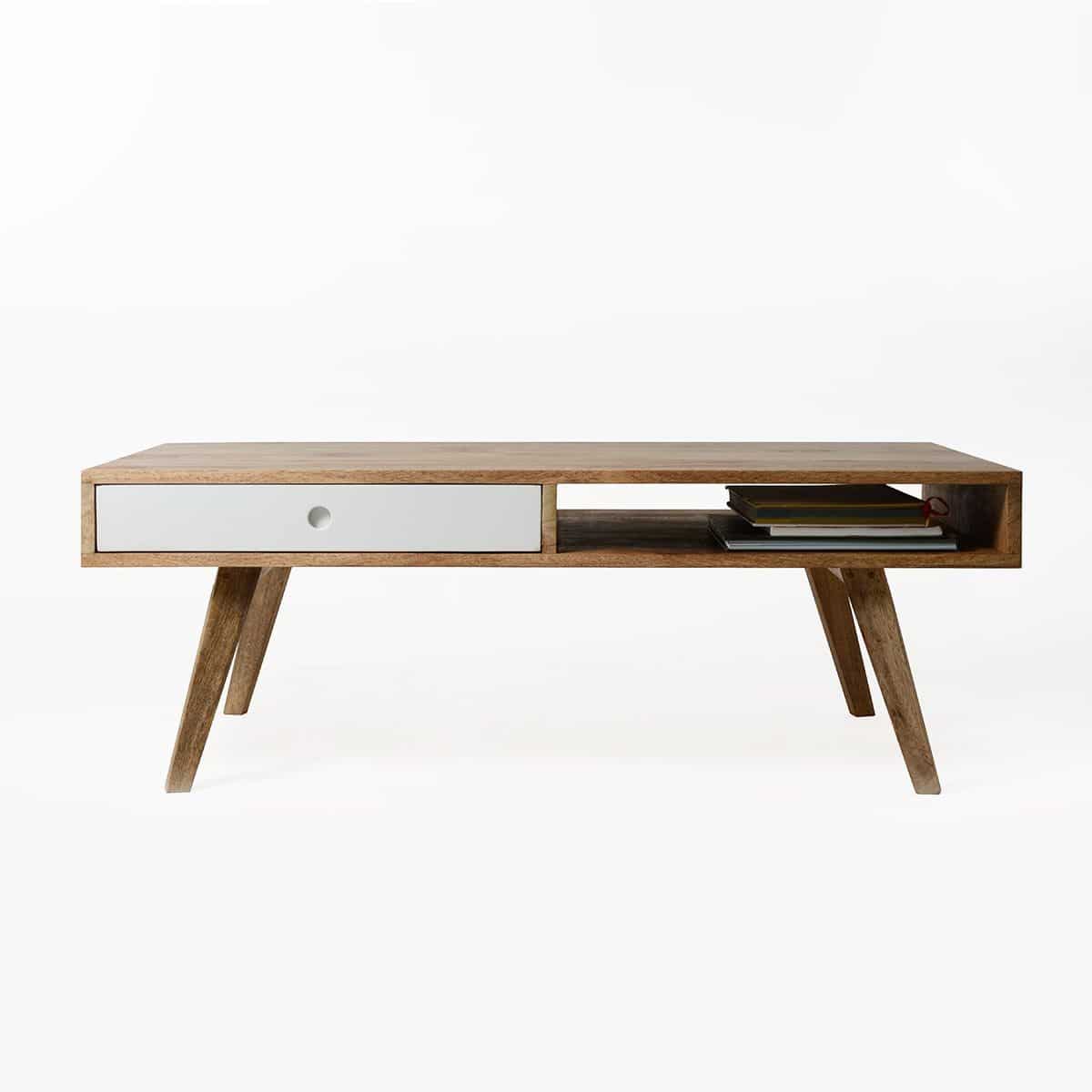 Table basse bois brut scandinave