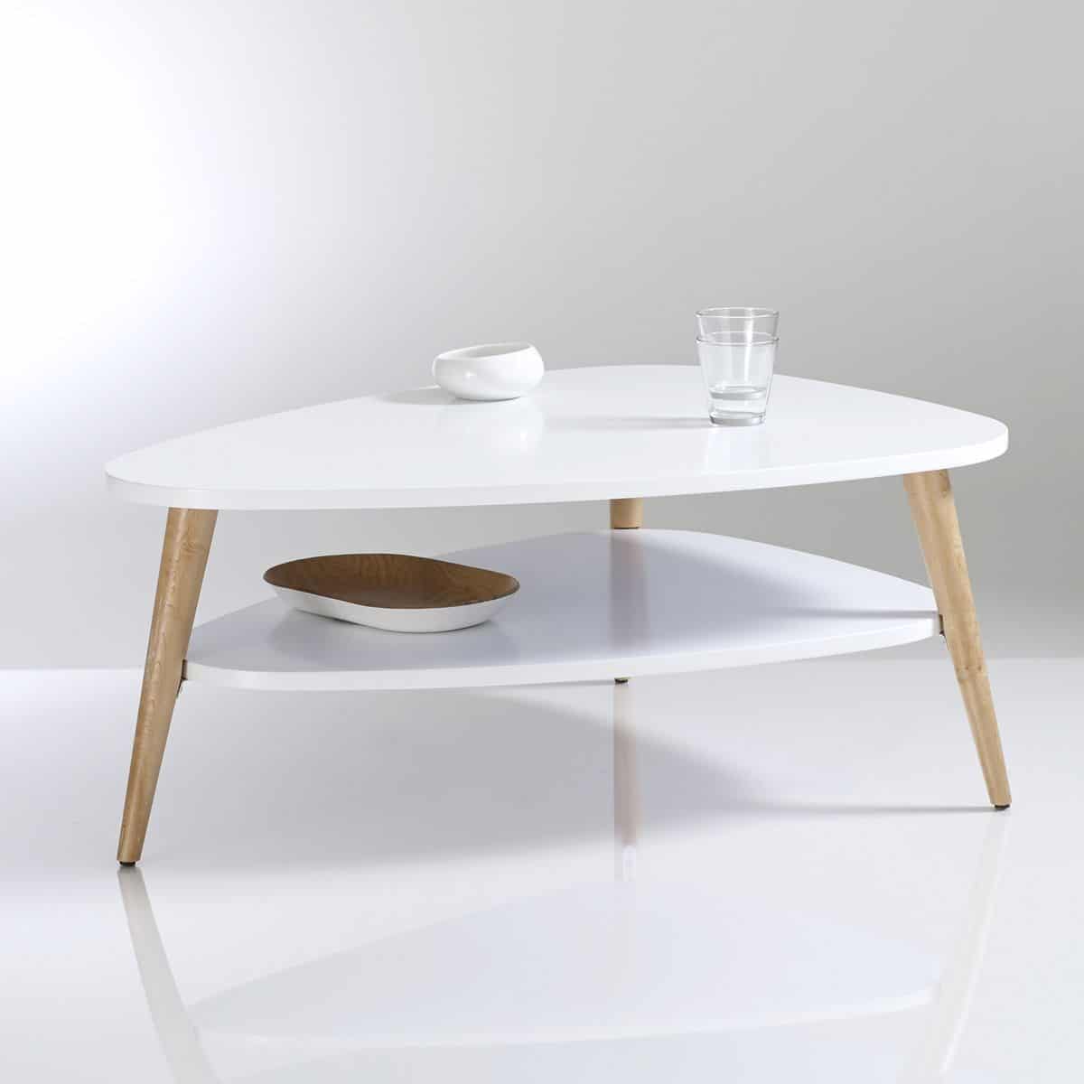 Table basse style scandinave blanche