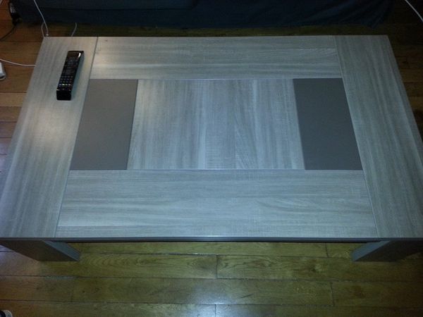 Table basse conforama grise