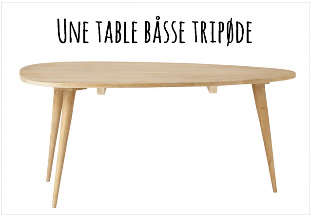 Table basse style scandinave bois