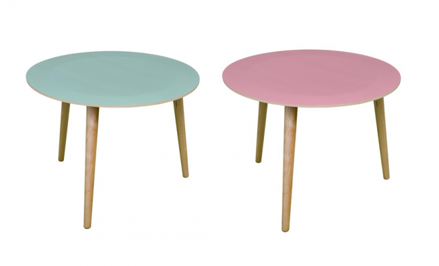 Table basse ronde bois ancienne