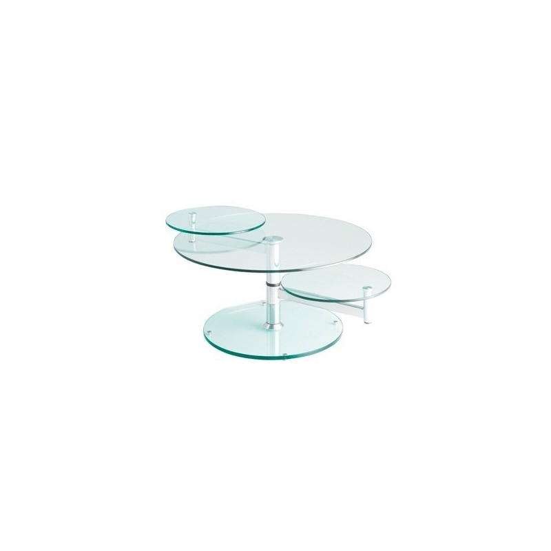 Table basse en verre manhattan
