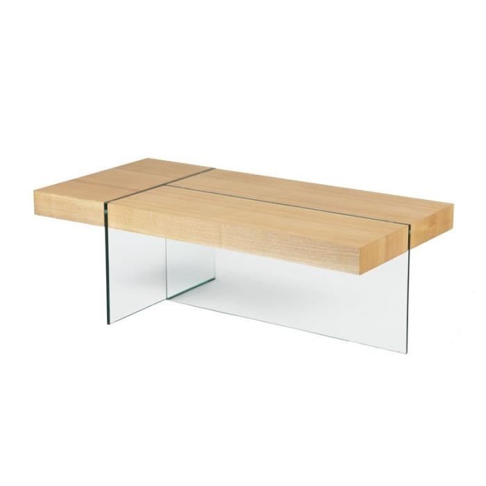 Table basse salon carrée en bois