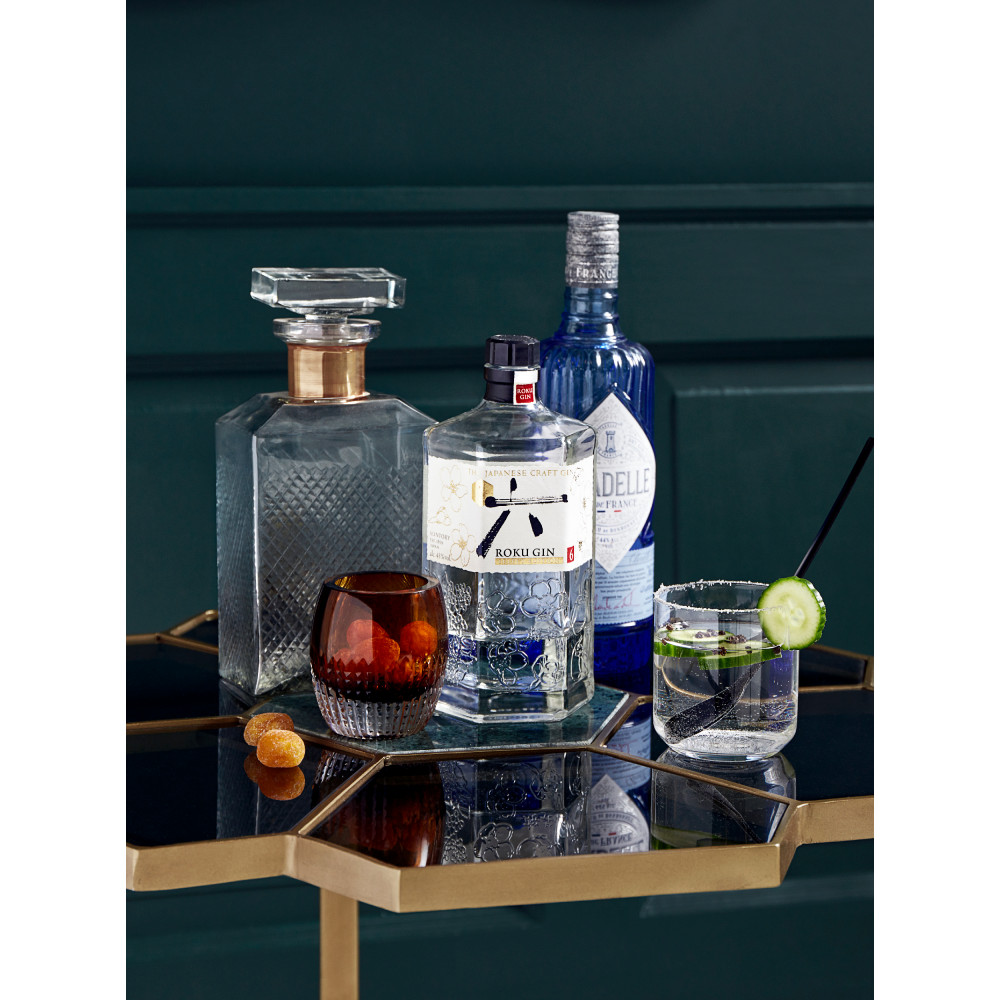 Table basse en verre en s