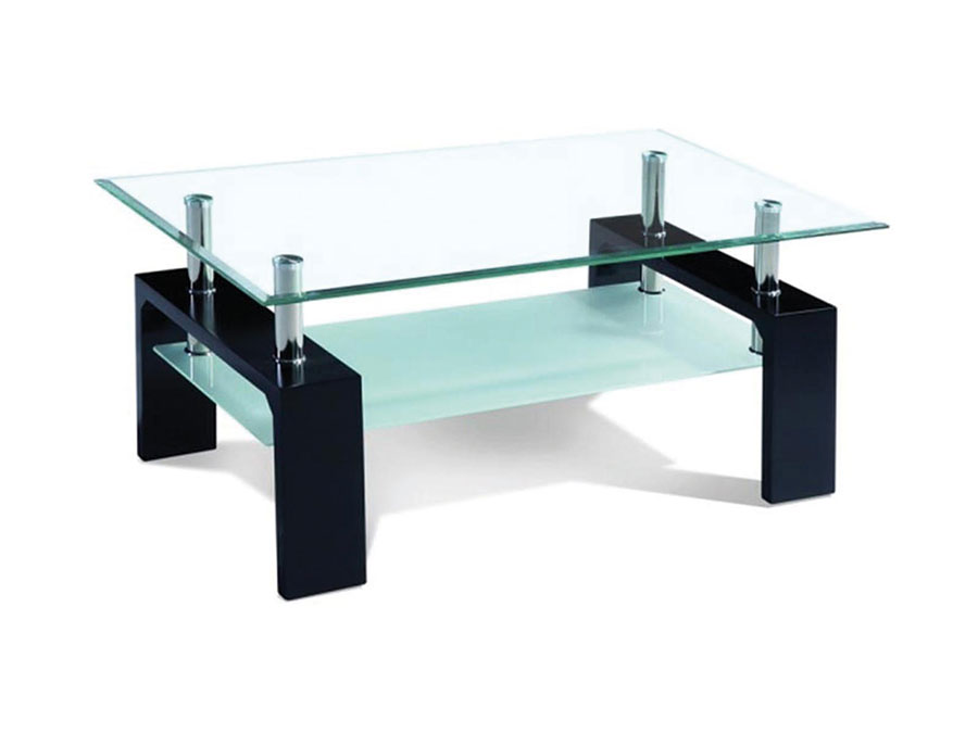 Glass table basse en verre noir