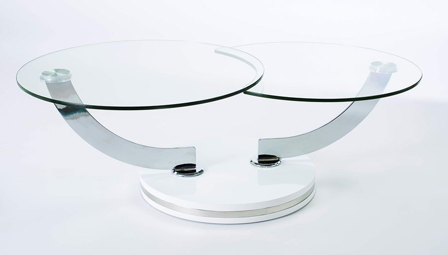 Table basse en verre relevable design