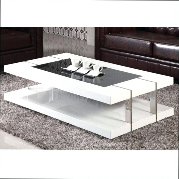 Table basse en verre trempé blanc