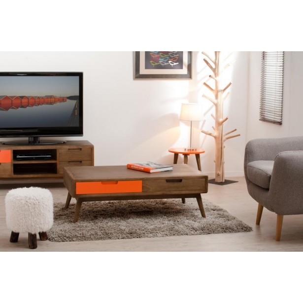 Table basse vintage tiroir