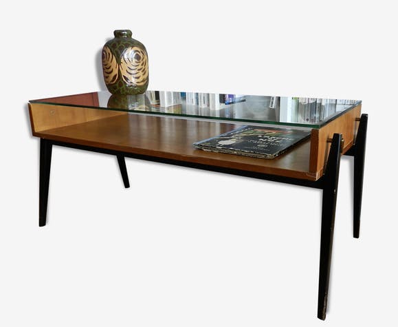 Table basse rétro bois