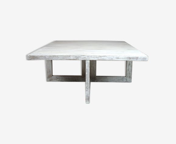 Table basse bois massif ceruse