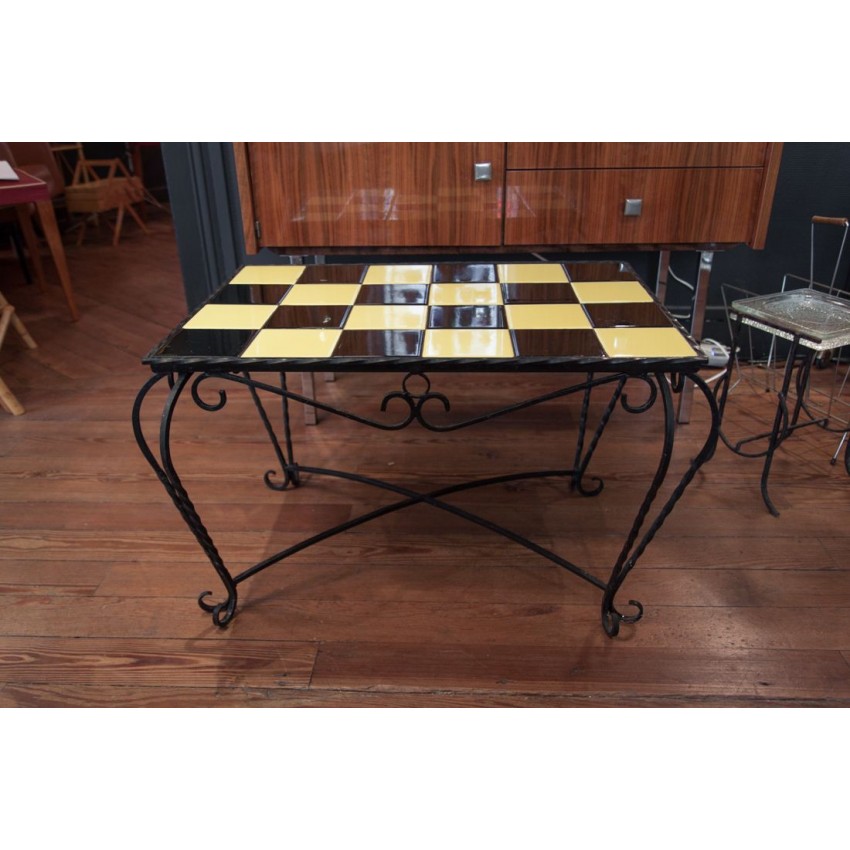 Table basse vintage fer forgé