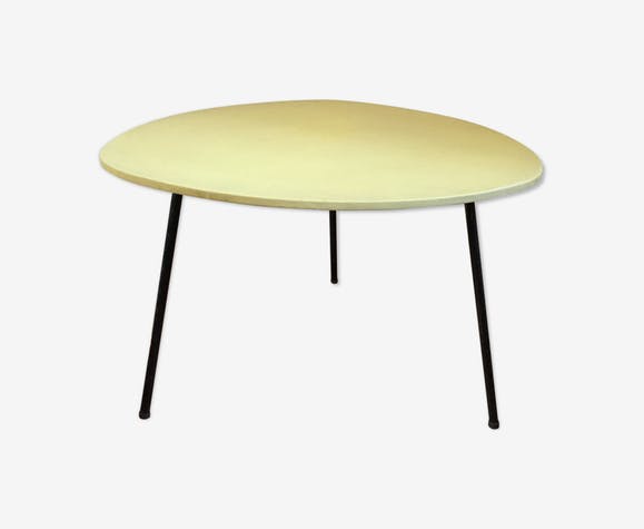 Table basse vintage jaune