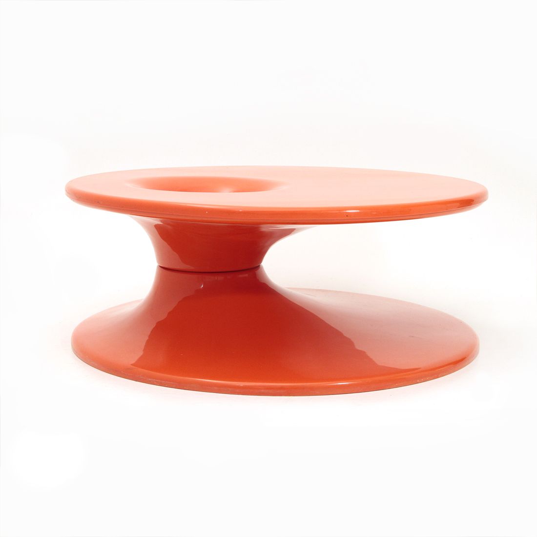 Table basse vintage orange