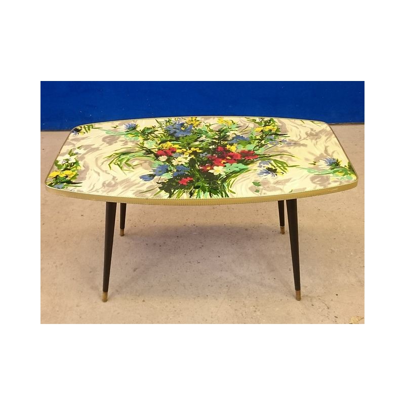 Table basse vintage pieds compas