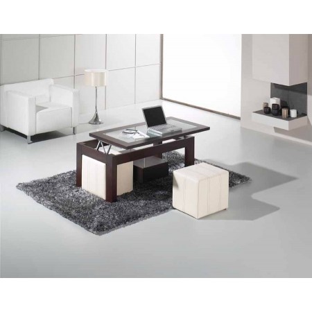 Table basse wenge relevable