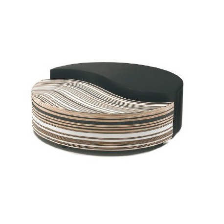 Table basse ying yang bois