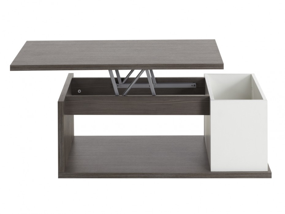 Table basse relevable et extensible wengé ninon
