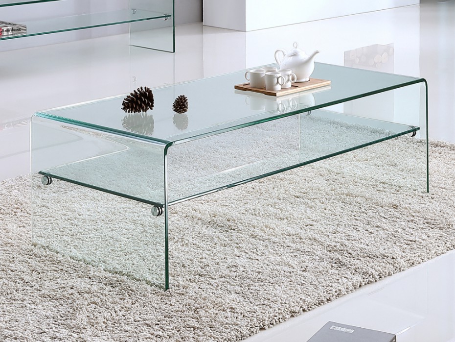 Table basse en verre