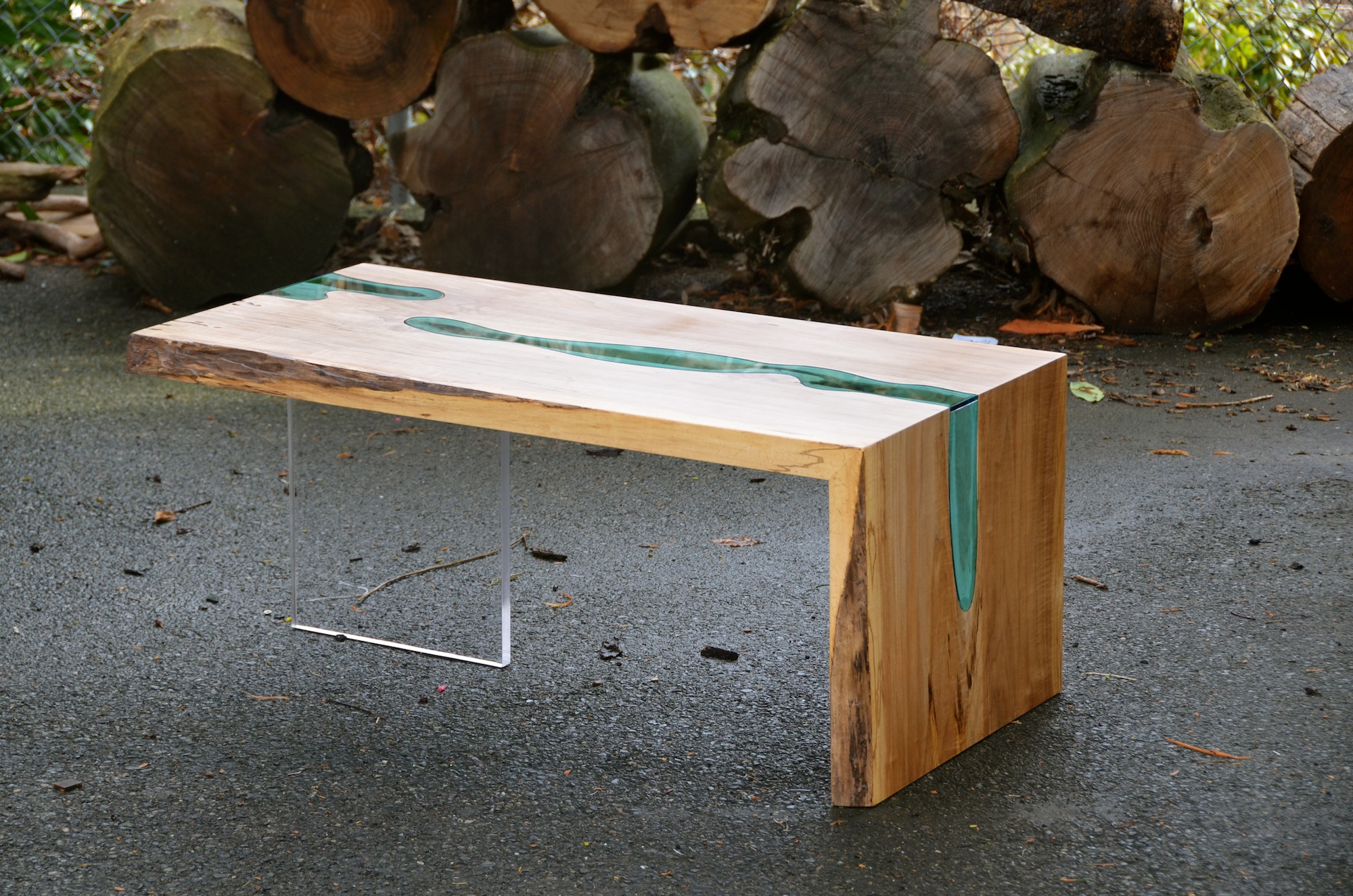 Table basse bois riviere