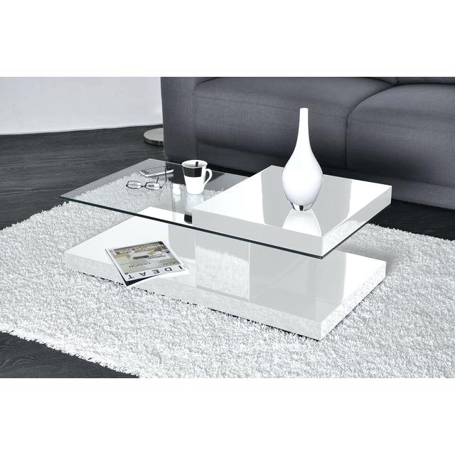 Table basse en verre laqué blanc
