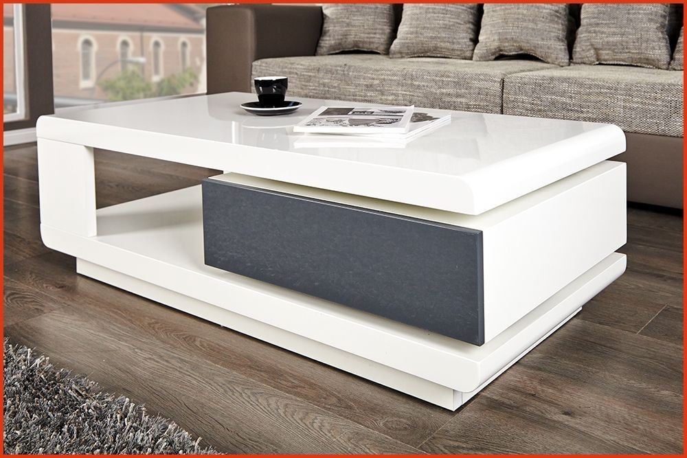 Table basse design pamela blanc laqué