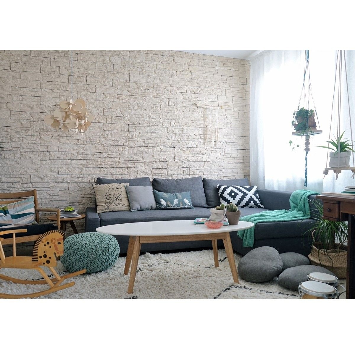 Table basse de salon scandinave