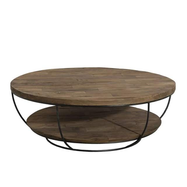 Table basse style industriel et bois