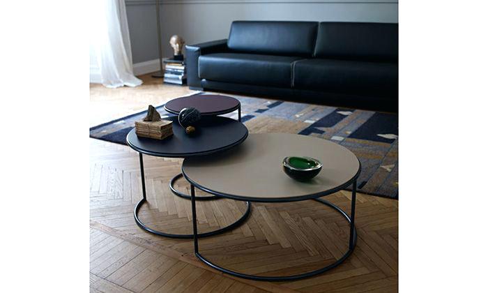 Table basse rectangulaire en bois et verre longueur 105cm double plateau sutton
