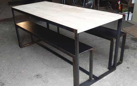 Table basse ferronnerie et bois