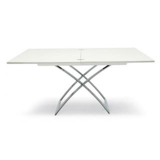 Table basse relevable blanche