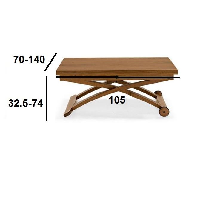 Table basse relevable italienne calligaris