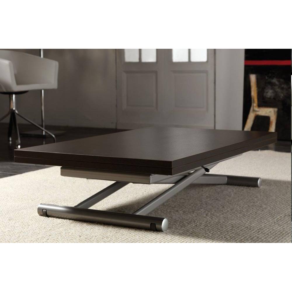 Table basse relevable extensible wood