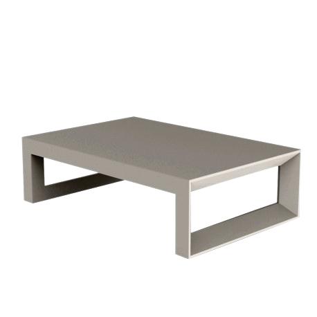 Table basse design laqué galina - taupe