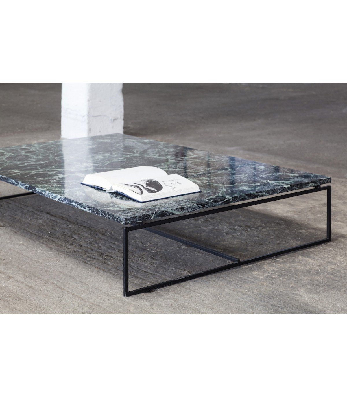 Table basse marbre verre