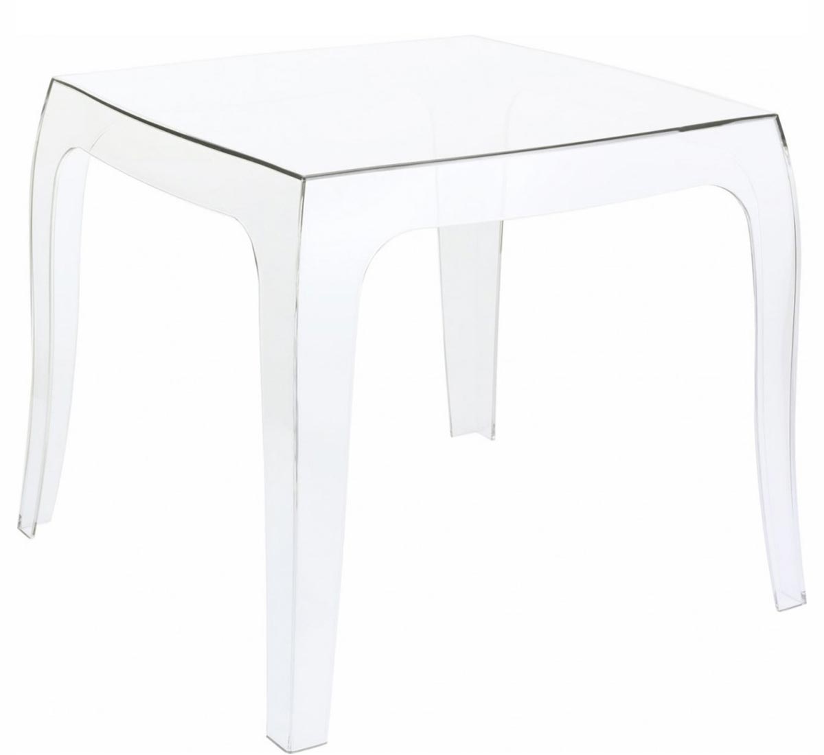 Table basse transparente et bois