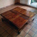 Table basse bois chiffon