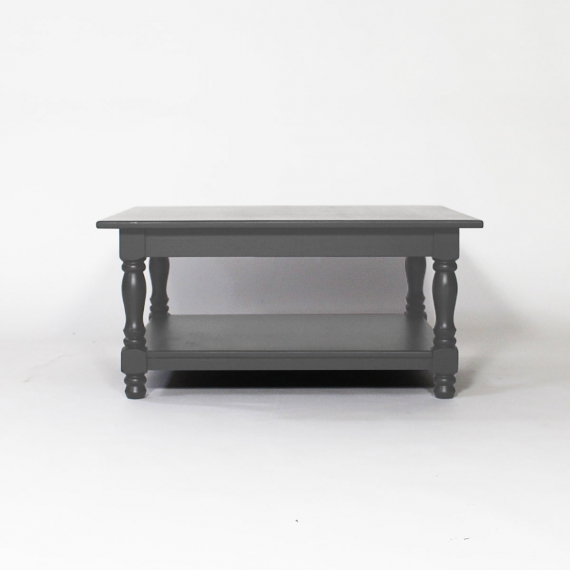 Table basse bois plateau gris