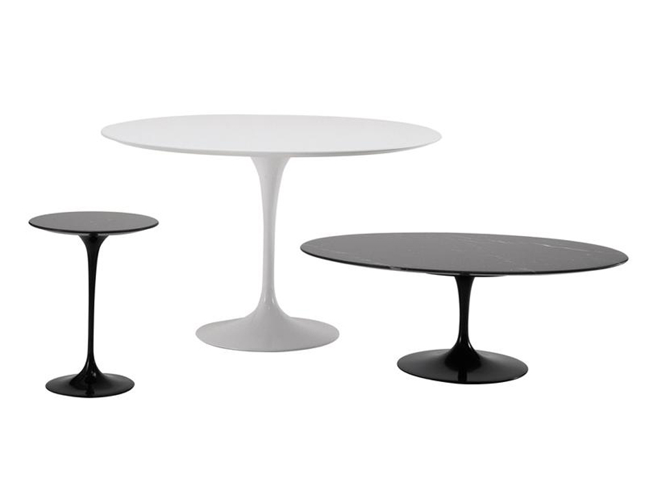Table basse ovale marbre arabescato 107 cm