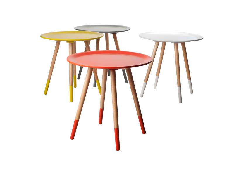 Petite table basse ronde en bois