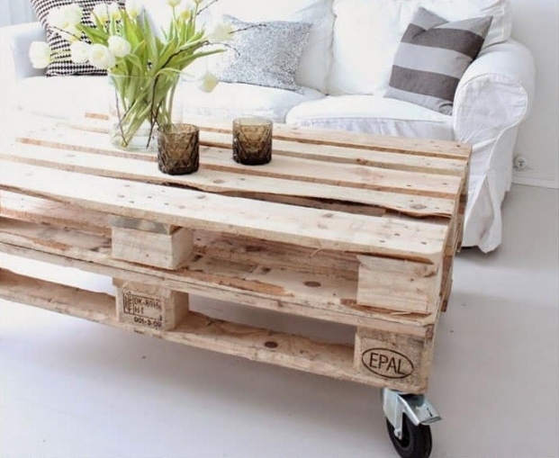 Fabriquer table basse palette metal