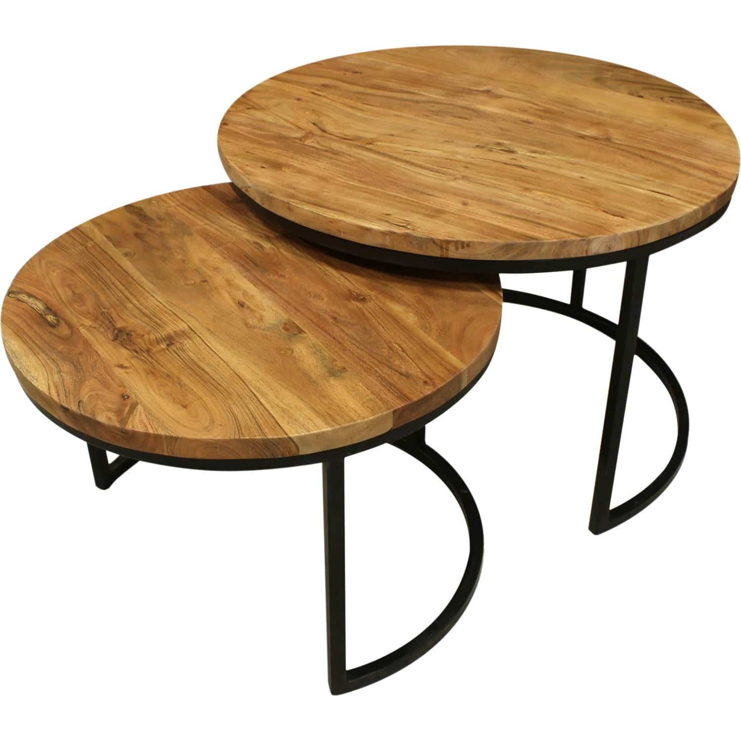 Table basse rectangulaire gigogne en bois