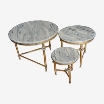 Table basse gigogne marbre
