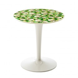 Table basse ronde colorée